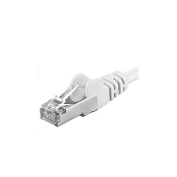 PREMIUMCORD Patch kabel CAT6a S-FTP, RJ45-RJ45, AWG 26/7 1m bílá