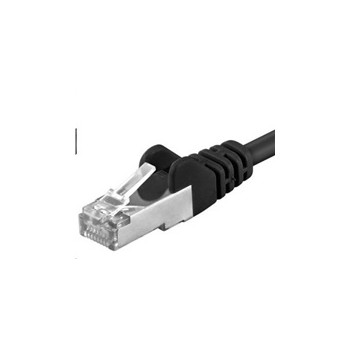 PREMIUMCORD Patch kabel CAT6a S-FTP, RJ45-RJ45, AWG 26/7 1,5m černá