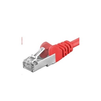 PREMIUMCORD Patch kabel CAT6a S-FTP, RJ45-RJ45, AWG 26/7 1,5m červená