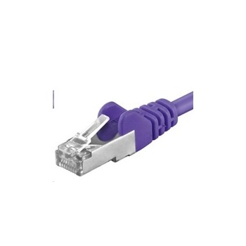 PREMIUMCORD Patch kabel CAT6a S-FTP, RJ45-RJ45, AWG 26/7 2m fialová