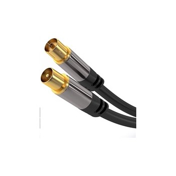 PREMIUMCORD propojovací kabel, anténní, M/F 75Ohm (135dB) 4x stíněný 1,5m