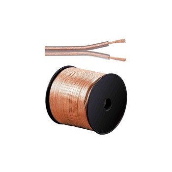 PremiumCord Kabely na propojení reprosoustav 100% CU měď 2x0,75mm 100m
