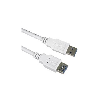 PremiumCord Prodlužovací kabel USB 3.0 Super-speed 5Gbps A-A, MF, 9pin, 1m, bílá