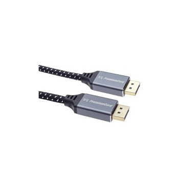 PREMIUMCORD Kabel DisplayPort 1.4 přípojný kabel, kovové a zlacené konektory, 1m