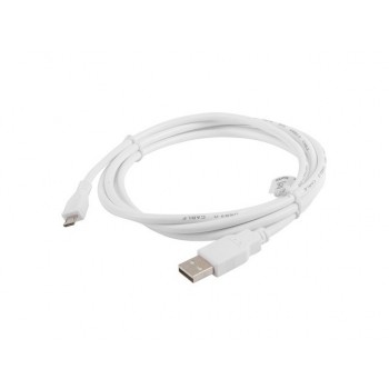 Kabel USB 2.0 micro AM-MBM5P 1.8M biały