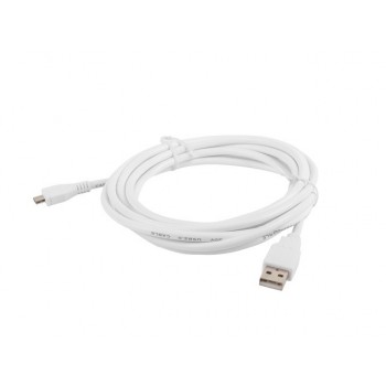Kabel USB 2.0 micro AM-MBM5P 3M biały