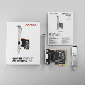NET CARD PCIE 1GBE 1PORT/SP&LP PCEE-GRF AXAGON