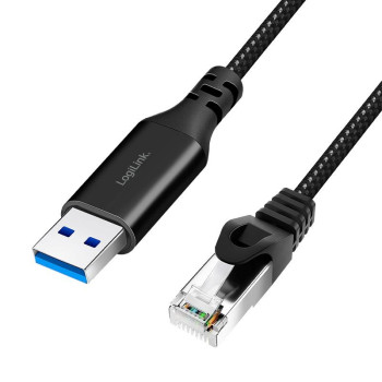 Kabel adapter LogiLink CU0400 Ethernet USB 3.0, A/M do RJ45/M, aktywny, 1 m