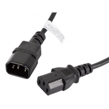 Przedłużacz kabla zasilającego IEC 320 C13 - C14 1.8M czarny