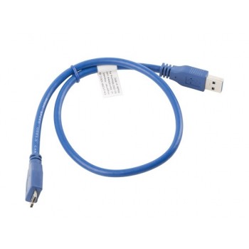 Kabel USB 3.0 micro AM-MBM5P 0.5M niebieski