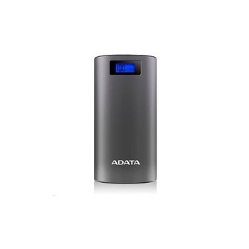 ADATA PowerBank P20000D - externí baterie pro mobil/tablet 20000mAh, 2,1A, tmavě šedá/dark grey