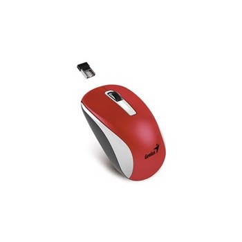 GENIUS myš NX-7010 WhiteRed Metallic/ 1200 dpi/ Blue-Eye senzor/ bezdrátová/ červená