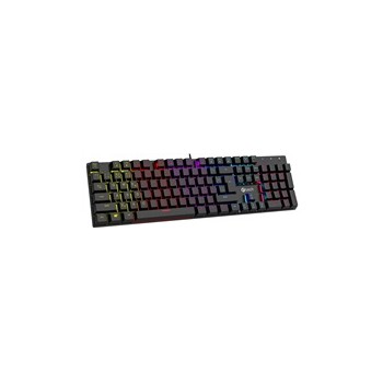 C-TECH mechanická klávesnice Morpheus, casual gaming, CZ/SK, červené spínače, RGB podsvícení, USB