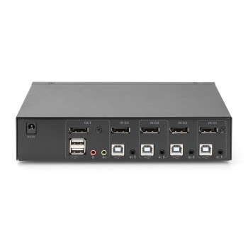DIGITUS KVM Switch, 4x1 DP, DP Out,USB