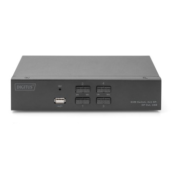 DIGITUS KVM Switch, 4x1 DP, DP Out,USB