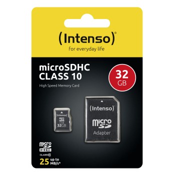 Intenso Class 10 - Flash-Speicherkarte (microSDHC/SD-Adapter inbegriffen)