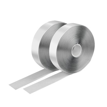 LogiLink Selbstklebendes Klettband-Set, weiß, 25 mm breit, Rolle, 5 m, Kabelbinder mit Klettverschluss, Weiß, 5000 mm, 25 mm, 26