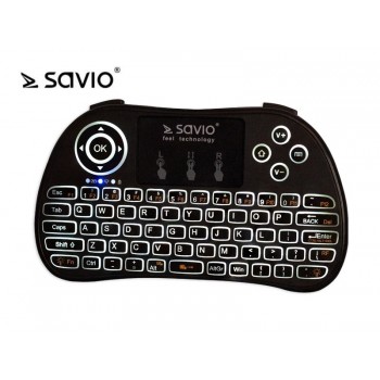 Klawiatura bezprzewodowa podświetlana SAVIO KW-02 Android TV Box, Smart TV, PS3, XBOX360, PC