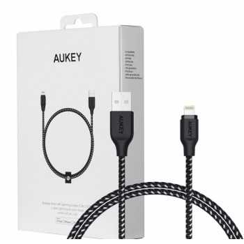 CB-AL1 Black nylonowy kabel Quick Charge Lightning-USB 1.2m certyfikat MFi Apple