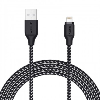CB-AL2 Black nylonowy kabel Quick Charge Lightning-USB 2m certyfikat MFi Apple