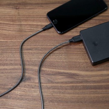 CB-AL2 Black nylonowy kabel Quick Charge Lightning-USB 2m certyfikat MFi Apple