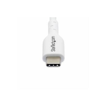 StarTech.com 2m (6.6ft) White USB-C Charging Cable, USB C Cable, USB 2.0 Type-C Laptop Charger Cord, 60W 3A Power Delivery, TPE 