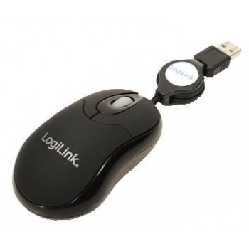 Mini myszka USB z rozwijanym kablem