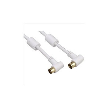 Hama anténní kabel vidlice-zásuvka, kolmé konektory, 95 dB, 3*, 1,5 m