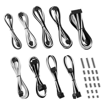 CableMod Classic ModMesh RT Cable Kit ASUS/Seasonic/Phanteks - schwarz/weiß