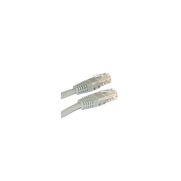 Patch kabel Cat5E, UTP, křížený - 1m, šedý