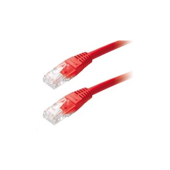 Patch kabel Cat5E, UTP - 0,5m, červený