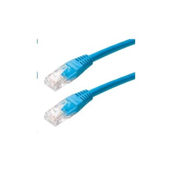 Patch kabel Cat5E, UTP - 0,5m, modrý