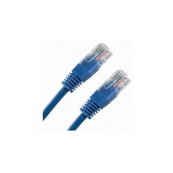 Patch kabel Cat5E, UTP - 0,5m, modrý
