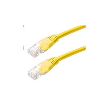 Patch kabel Cat5E, UTP - 1m, žlutý