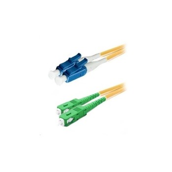 Duplexní patch kabel SM 9/125, OS2, LC(PC)-SC(APC), LS0H, 2m