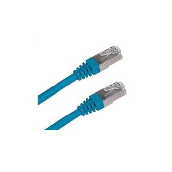 Patch kabel Cat6A, S-FTP - 0,25m, modrý