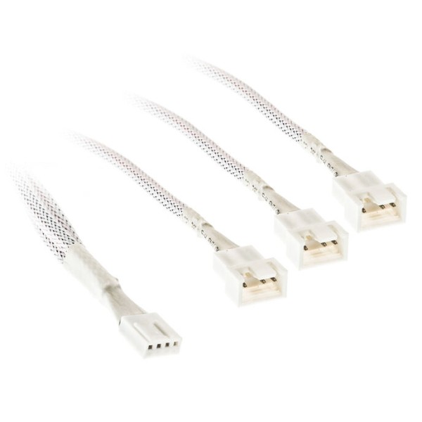 Kolink 1-3 PWM Lüfter Splitterkabel - 35cm, geflochten, weiß Kolink 1-3 PWM Lüfter Splitterkabel - 35cm, geflochten, weiß