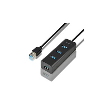 AXAGON HUE-S2BL Hub 4-portowy 4x USB3.0 CHARGING hub 1.2m cable, microUSB