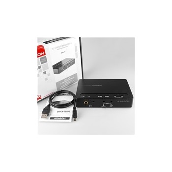 AXAGON ADA-71, SOUNDbox Zewnętrzna karta dźwiękowa USB real 7.1 audio adapter, SPDIF in/out