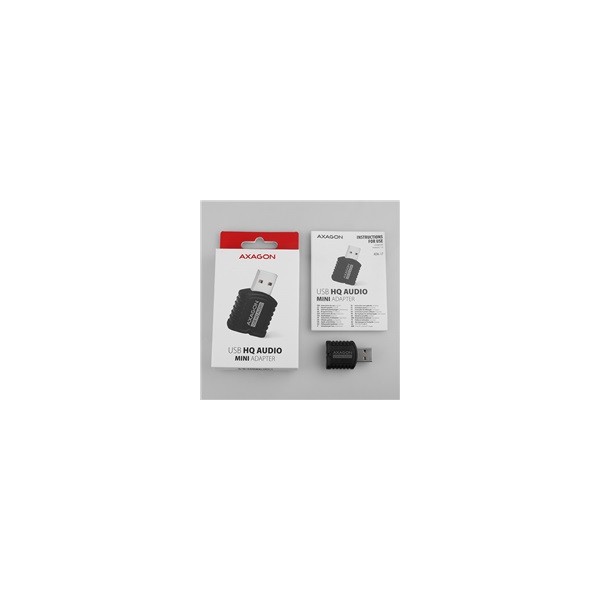 AXAGON ADA-17, USB 2.0 - zewnętrzna karta dźwiękowa HQ MINI, 96kHz/24-bit stereo, wejście USB-A