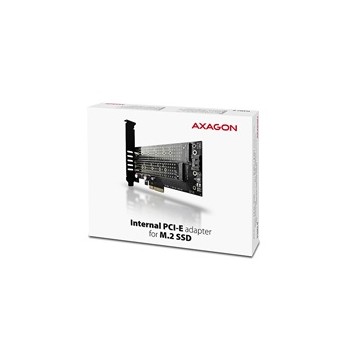 AXAGON PCEM2-D, adapter wewnętrzny PCIe x4 - M.2 NVMe M-key + SATA B-key slot, LP