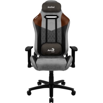Aerocool DUKE AeroSuede Uniwersalny fotel dla gracza Czarny, Brązowy, Szary