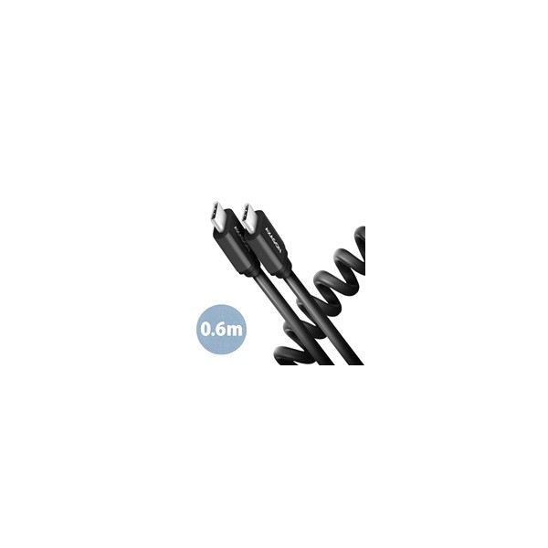 AXAGON BUCM-CM10TB, TWISTER kabel USB-C - USB-C, 0.6m, USB 2.0, 3A, ALU, tpe, černý AXAGON BUCM-CM10TB, TWISTER kabel USB-C - USB-C, 0.6m, USB 2.0, 3A, ALU, tpe, černý
