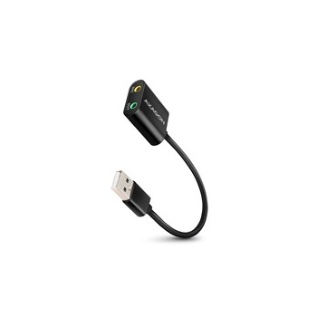 AXAGON ADA-12, USB 2.0 - zewnętrzna karta dźwiękowa, 48kHz/16-bit stereo, metal, kabel USB-A 15 cm