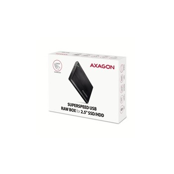 AXAGON EE25-A6M, USB 3.2 Gen 1 - SATA 6G 2,5" metalowy RAW box, bezśrubowy
