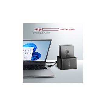 AXAGON ADSA-D25, USB 3.2 Gen 1 - 2x SATA 6G 2.5" SSD/HDD CLONE MINI stacja dokująca