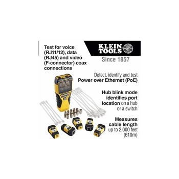 KLEIN TOOLS - LAN TESTER - VDV Scout® Pro 3 Tester Kit, Test-n-Map Remote Kit