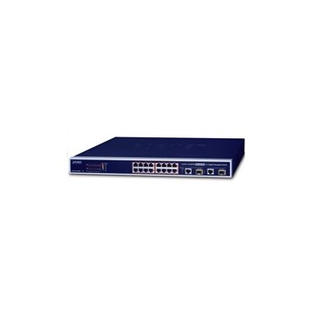 Planet FGSW-1816HPS PoE switch 16x 100-TX, 2x 1000-T/SFP, PoE 802.3at