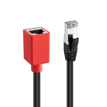 Lindy 60189 kabel sieciowy Czarny, Czerwony 0,2 m Cat6a