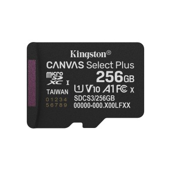 Kingston Technology Canvas Select Plus Gen3 256 GB MicroSDXC UHS-I Klasa 10